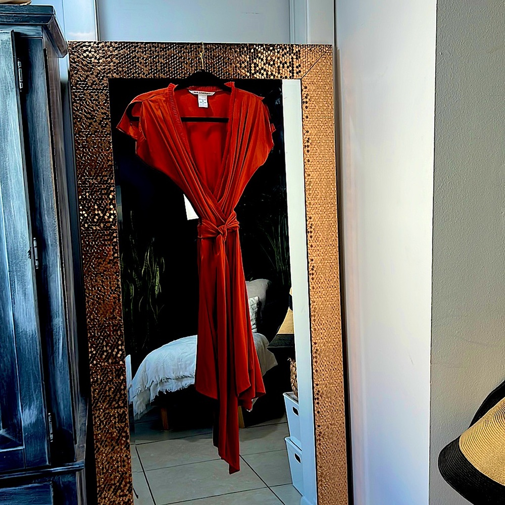 Silk Diane Von Furstanberg Burnt Orange Dress